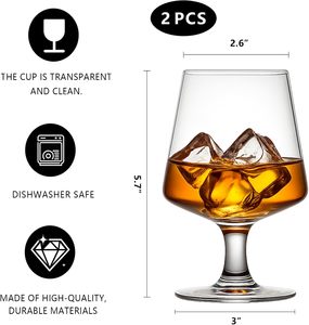 Verres à vin gobelet vintage soufflés à la main de 15,2 oz avec pied court pour le vin pour la bière - Product Image 4