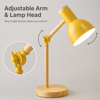 Lampe de lecture en bois et plastique