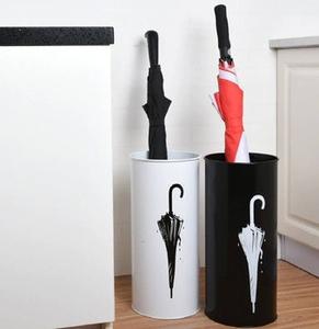 Set of 2 <b>Umbrella</b> Stands in Metal with Antique Black and White Finished Perfect for Indoor Home Decoration Hotel Lobby Use - Product Image 3