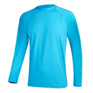 Camisetas de natación de manga larga para hombre Rash Guard Upf 50 + Camiseta de protección solar Uv entrenamiento atlético correr senderismo camiseta traje de baño - Product Image 3