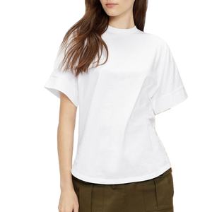 เสื้อยืดคอตตอน 100% คอลเลคชั่นฤดูร้อน ผ้าหนา สวมใส่สบาย ลายเรียบ ทรงปกติ รับผลิตแบบ OEM ปี 2026 ขายส่ง - Product Image 1