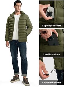 Veste d'université légère de haute qualité pour hommes Capuche détachable Manteau d'hiver résistant à l'eau Support d'isolation en polaire pour le ski - Product Image 4