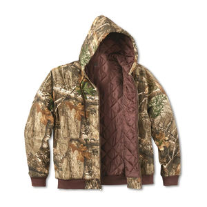 Real Tree Style Winter Stand Collar Front Logo Padded Hunting Bomber Jacket Men's <b>Outdoor</b> Tactical <b>Apparel</b> - Product Image 3