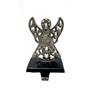 Cintre léger en fer à cheval en fonte d'aluminium avec étoiles pour la décoration intérieure et le crochet de cheminée bas de Noël - Product Image 2