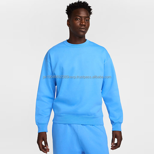 Sweat-shirt à col rond en molleton personnalisé de qualité supérieure pour homme Sherpa bleu 100% coton Taille unisexe Poignets côtelés Ourlet solide OEM Hiver - Product Image 5