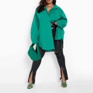 Camiseta de mujer de talla grande suelta de algodón transpirable Camiseta de mujer de Algodón 100% con tu propio logotipo - Product Image 5