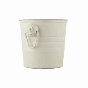 Seau à glace en métal de qualité supérieure avec poignée, finition argent antique, seaux à champagne, refroidisseurs à vin et à bar - Product Image 4