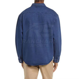 Chemise en jean confortable pour homme, chemise de travail décontractée, chemise de rue, chemise en jean classique pour homme, chemise à manches longues pour soirée - Product Image 4