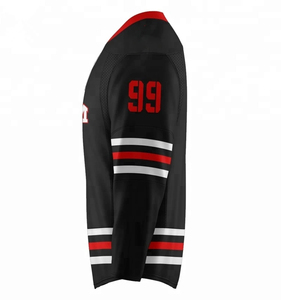 Fabrication sur mesure de maillots de hockey sur glace vierges, logo imprimé par transfert thermique, 100% polyester, imperméable, unisexe adulte - Product Image 2