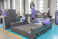Routeur CNC 4 axes pour sculpture/fraisage/découpe du bois AKM1325-4A, moteur de broche 3,2 kW, tête pivotante, table de travail 1300x2500 mm, Mach3, bois