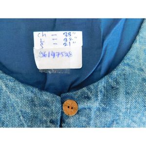 Chaqueta Vaquera de Mezclilla con Estampado Floral Indio, Manga Larga, Corta, Transpirable, con Botones, para Invierno - Product Image 6