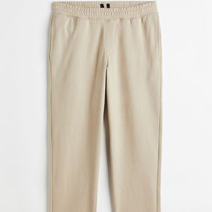 Pantalones de chándal acampanados Bootcut de cintura media personalizados con borde de corte bordado de ropa de calle para dobladillo crudo patrón recto diseño acampanado - Product Image 6