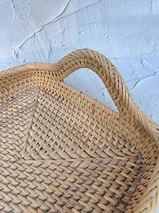 Plateau en rotin exotique en forme de coquillage, artisanat, décoration de table et décoration de Noël de luxe pour la maison - Product Image 2