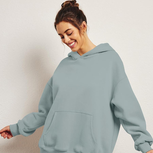Pull à capuche surdimensionné en coton personnalisé OEM pour femmes Sweat-shirt d'hiver de style streetwear avec col à capuche - Product Image 3