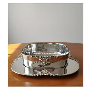 Tazón de chocolate de metal con diseño de moda, niquelado, hecho a mano, tazón para dulces clásico, elegante y lujoso. - Product Image 5