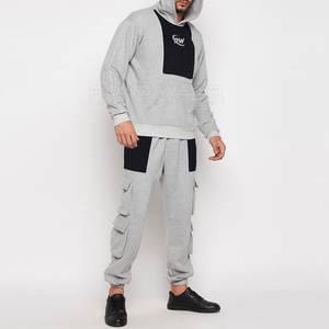 Survêtement en polaire pour hommes de haute qualité 2 pièces ensemble de jogging en coton respirant fabriqué au Pakistan dernière conception vêtements de sport à manches longues - Product Image 2