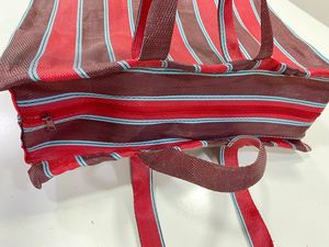 Eco-Friendly Custom Nylon Zipper Plastic Woven Striped High Quality Tote <b>Bag</b> Handloom Recycled Fashionable <b>Cosmetic</b> Beach Market - Product Image 6