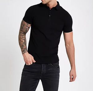 POLO holgado para hombre, material de algodón con cuentas, Polo transpirable informal, el mismo estilo para manga larga y manga corta, camiseta para hombre - Product Image 3