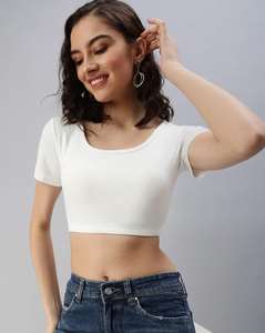 Camiseta Deportiva de Verano Transpirable Personalizada OEM para Mujer, Top Corto Sexy de Algodón para Gimnasio, Camisetas Blancas para Mujer 2026 - Product Image 5