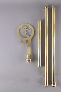 Bishop Crozier Diseño de tendencia para Cristo Día del Padre Color dorado y plateado Bishop Staff Crozier Venta al por mayor Christian Church Supply - Product Image 6