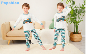 MOMO Nouvelle Collection Pyjamas Garçons Qualité Supérieure 100% Bambou Respirant Motif Dessin Animé Col Rond Droit Du Bangladesh - Product Image 5