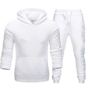 Conjunto básico de sudaderas con capucha de lana y pantalones de chándal para hombre, conjunto de chándal al por mayor, ropa deportiva, chándales, conjunto Unisex para correr Homme - Product Image 5