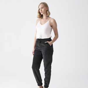 Los mejores pantalones de chándal de Venta caliente para mujer 100% algodón ligero Yoga Fitness Wear con bolsillos cierre de cordón OEM - Product Image 3