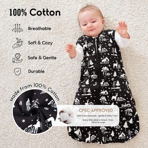 Sac de couchage écologique en fibre de bambou de couleur unie personnalisé 0-6 6-12 <span class=keywords><strong>mois</strong></span> <span class=keywords><strong>hiver</strong></span> épaisseur coton anti-coup de pied nouveau-né bébé - Product Image 3