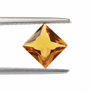 Qualité assurée 100% naturel à facettes princesse coupe Citrine en vrac véritable pierre précieuse pour la fabrication de bijoux utilisation aux prix de gros OEM - Product Image 1