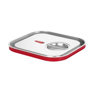 HENDI <b>Kitchen</b> Line GN 2/3 354x325mm Food <b>Storage</b> <b>Container</b> with Silicone Rim Lid - Product Image 1
