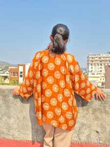 Chemisier long ample pour femme, style floral, pour fêtes, été, printemps, sexy, manches ballon, léger, simple, en Georgette, écologique - Product Image 2