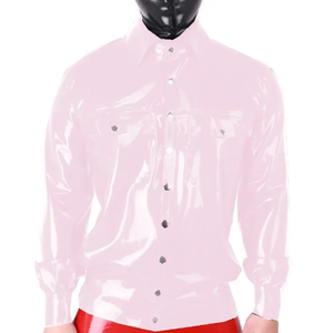 Camisas de Cuero Genuino para Hombre de Alta Calidad, Diseño Personalizado, Camisa de Cuero PU al por Mayor, Camisas Ligeras de Manga Larga - Product Image 4