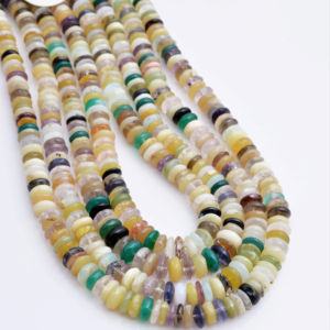 Pierres précieuses naturelles de 7 mm à 9 mm, pierres précieuses lisses en forme de pneu, pierres précieuses naturelles pour la fabrication de bijoux fins, perles de pierres précieuses - Product Image 1