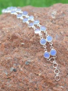 Milky Opalite 925 Silver 2 Line Bracelet Adjustable Handmade Gemstone Jewelry Elegant Gift For Women - Product Image 3