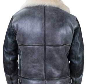 High Fashion Women's Real Sheepskin Leather Winter Jacket Double Breasted Brown <b>Long</b> <b>Coat</b> With Plush Fur Lining Autumn Warm - Product Image 3