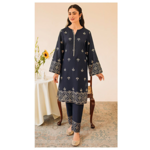 ชุดเดรสสไตล์บูติกดีไซเนอร์ แขนยาว ชัลวาร์ คามีซ ผ้าโพลีเอสเตอร์ระบายอากาศ ชุดปากีสถานลำลองสำหรับงานปาร์ตี้ ปี 2024 - Product Image 2