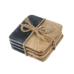 Posavasos de corteza de árbol, Juego de 4 con color natural de madera, tamaño personalizado, posavasos de café de madera de la mejor calidad para el hogar a un costo menor - Product Image 2