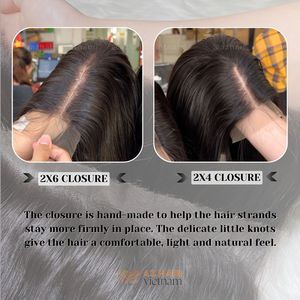 วิกผมบ๊อบผมตรงโครงสีดำวิกผมแท้100% เวียดนามวิกผมด้านหน้า had/swiss - Product Image 4