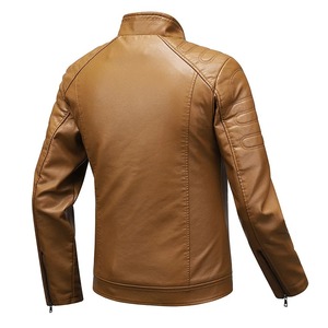 2025 nouvelle mode vêtements d'hiver veste en cuir col personnalisé veste en cuir bas quantité minimale de commande veste en cuir pour hommes - Product Image 5