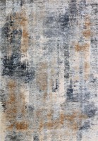 Tapis Adiva Jacquard tissé turc, antidérapant avec envers en caoutchouc, fabriqué à la machine, en polyester, lavable, géométrique, à poils ras, fin, pour la maison