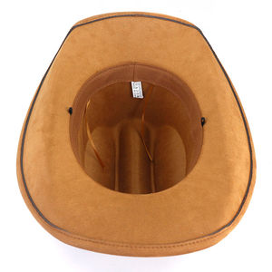 Sombrero Vaquero Occidental Unisex de Cuero con Ala Ancha, Protección Solar para Pesca, Deportes, Fiestas, Aventuras al Aire Libre, Viajes, Trabajo en Rancho, Casual - Product Image 4
