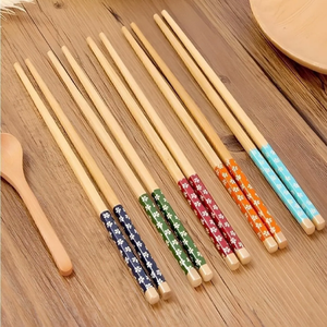 Palillos de Bambú, 5 Pares, con Diseño, Lavables y Reutilizables para Sushi, Ramen y Fideos - Product Image 2