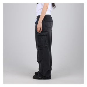 กางเกงยีนส์สตรีใส่ได้ทั้งชายและหญิง, กางเกงยีนส์ทรงคาร์โก้ผ้ายีนส์มี2สีสวมใส่สบาย - Product Image 3