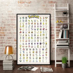 Póster de Estilo Moderno con Personajes de Pokémon Kanto # 001-151) para decoración de paredes - Product Image 4