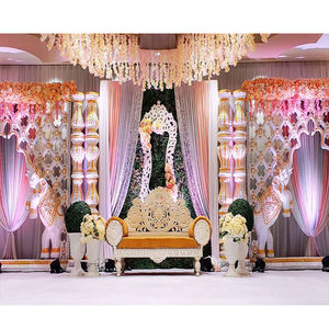 Grand and Smashing Sangeet Party Decor Élégant Mehndi Party Decor Props Online Trending Sangeet Night Décorations de scène de mariage - Product Image 4