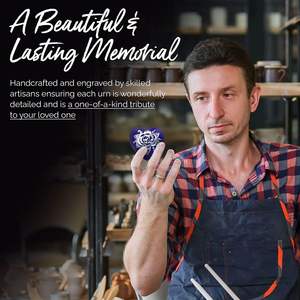 Red Keepsake Urns - Handcrafted Mini Urns for Human Ashes - Small Urns Set of 4 with Premium Box & Bags - Tribute <b>Your</b> <b>Loved</b> - Product Image 4