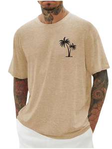 T-shirt personnalisé haut de gamme pour homme 2025 – Design unique, été, 100 % coton, manches courtes, couleur unie, poche haute - Product Image 2