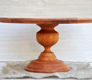 Support à dessert et à gâteau rond en bois de manguier de grande taille de style moderne, support à gâteau de haute qualité, outils pour gâteaux - Product Image 2