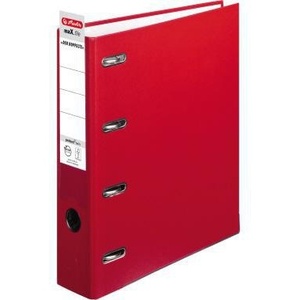 Herlitz Carpeta Doble de Papel Rojo de 70 mm con 4 Anillas para DIN A5 - Product Image 1