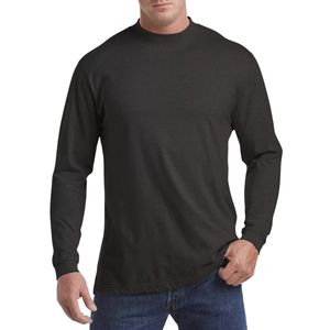 Plus <b>Mens</b> Regular Fit Beige t-<b>shirt</b> Plus <b>Mens</b> Casual Solid <b>High</b> <b>Collar</b> Long Sleeve Custom Design Cotton Bulk Order t-<b>shirt</b> - Product Image 3